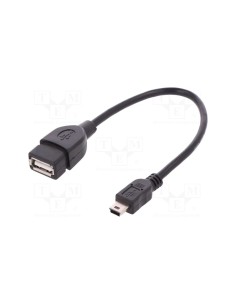 CABLE USB A HEMBRA A MINI USB  M 20CM PN: USB A/H A MINI...