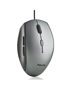 RATON USB NGS MOTH GRAY GRIS   1600DPI CON ADAPT. TYPE C...