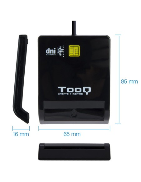 LECTOR EXT. TOOQ DNIE TQR-210B  USB 2.0 NEGRO PN: TQR-210B EAN: 8433281006799   