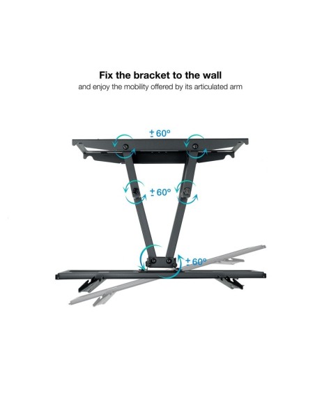 SOPORTE PARED PANTALLAS 32-70" NEGRO HASTA 70KG PN: LP7846TN-B EAN: 8433281013131   