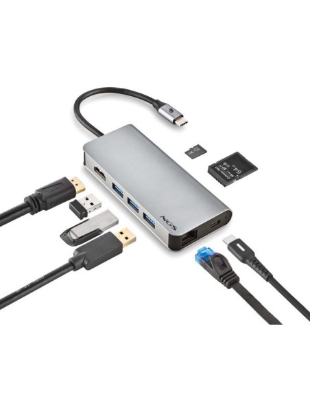 MINI DOCK USB TYPE C NGS       6 EN 1 LECTOR DE TARJETAS,HDMI PN: WONDERDOCK8 EAN: 8435430621839   