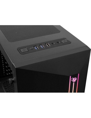 CAJA GAMING GDC200 RGB NEGRA   LATERAL CRISTAL...
