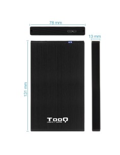 CAJA 2.5" USB 3.1 TOOQ   NEGRA TQE-2527B 9.5MM SATA PN:...