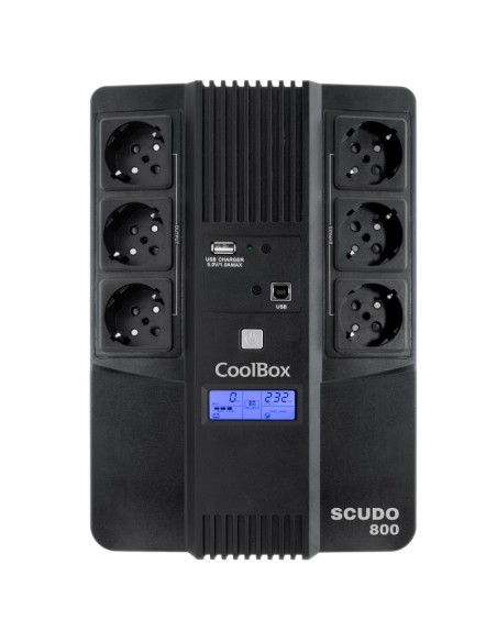 SAI 800VA COOLBOX SCUDO3 LCD   480W NEGRO PN: COO-SAISCU3-800 EAN: 8437012429215   