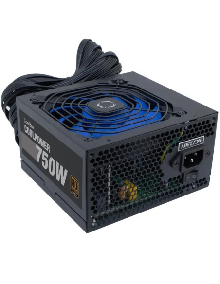 FUENTE 750W/50A COOLBOX 12CM   COOLPOWER 80 PLUS BRONZE NEGRA PN: COO-FACPO-750 EAN: 8436556143052   