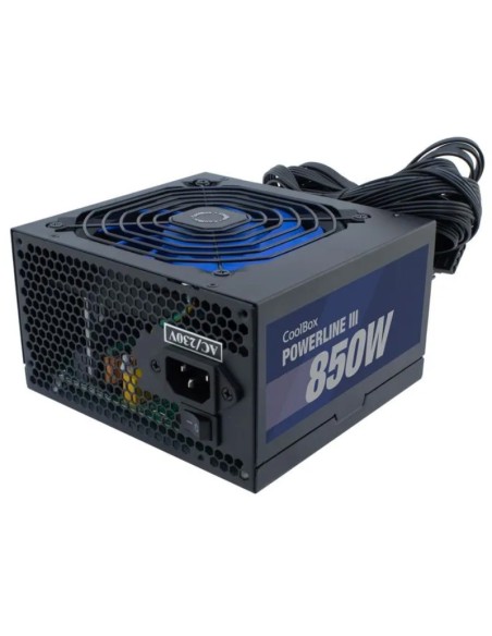 FUENTE 850W/56A COOLBOX 12CM   POWERLINE III 85% NEGRA PN: COO-FAPW3-850 EAN: 8436556143038   