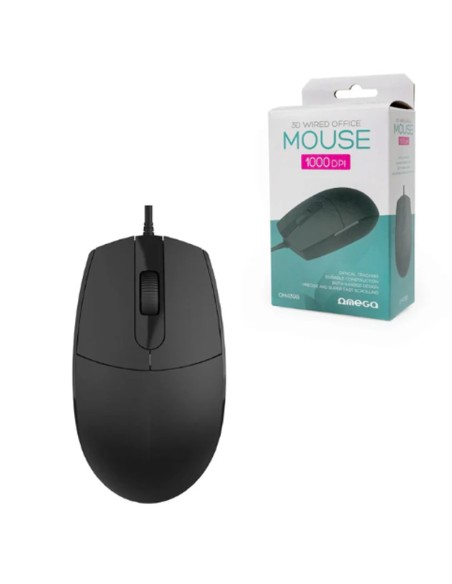 RATON OMEGA OPTICO 1000DPI USB 3D NEGRO PN: OM439B EAN: 5907595460712   