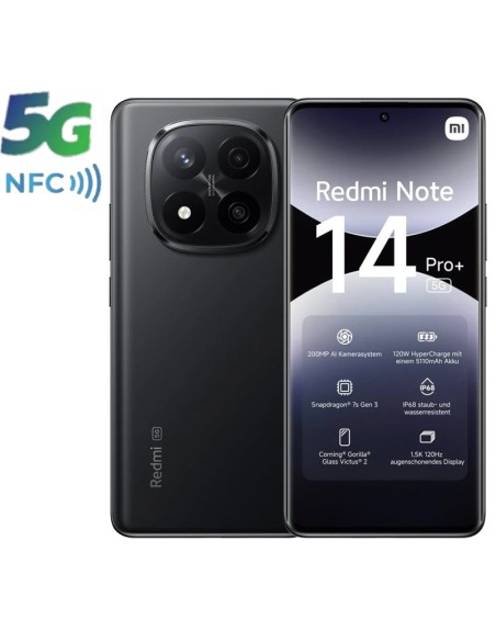 SMARTPHONE 6.67" XIAOMI REDMI  NOTE 14 PRO+ 12GB 512GB 5G NFC PN: MZBOI9REU EAN: 6941812784860   