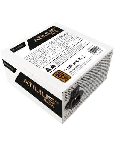 FUENTE  750W/62.5A ATILIUS 2.0 UNYKA BLANCA 80...
