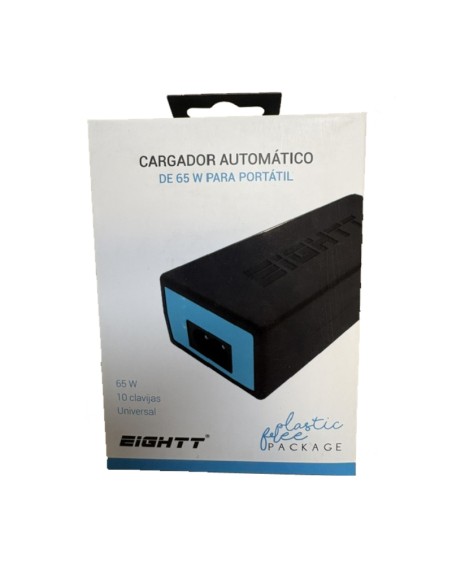 ALIMENTADOR PORT.  65W EIGHTT  NEGRO PN: EC65V2 EAN: 8425402168899   