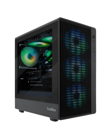 CAJA GAMING MATX COOLBOX GM350 DARKFACE NEGRO SIN FUENTE PN: COO-CHA-GM350-0 EAN: 8436624423567   