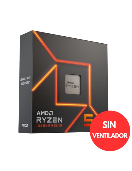 AMD S-AM5 RYZEN 5 7600X  BOX   4.7GHZ SIN VENTILADOR PN: 100-100000593WOF EAN: 730143314442    