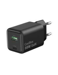 CARGADOR  5V ENCHUFE 1X USB C  X1 USB A 35W NEGRO PN:...