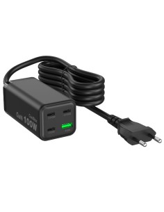ESTACION DE CARGA COOLBOX 100W X3 USB C X1 USB A NEGRO...