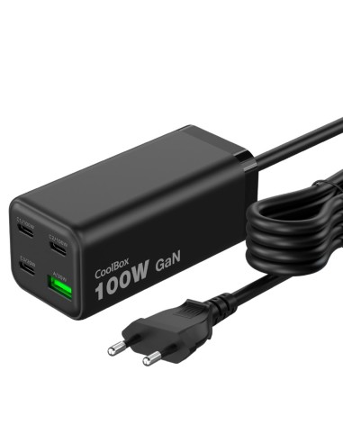 ESTACION DE CARGA COOLBOX 100W X3 USB C X1 USB...