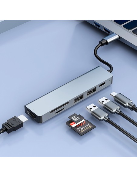 MINI DOCK USB TYPE C COOLBOX   C61 USB A, HDMI 4K, SD, USB C PN: COO-DOCK-C-61 EAN: 8436624420283   