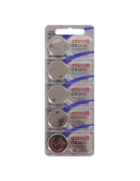PILAS BOTON 3V 5 UNDS MAXELL   CR2032 LITIO PN: MXBCR20325 EAN: 4902580131258   
