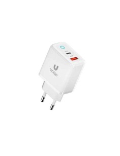 CARGADOR  5V ENCHUFE 1X USB C  1X USB A 45W BLANCO PN:...