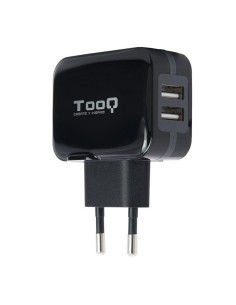 CARGADOR  5V ENCHUFE 2 X USB   TYPE A 17W NEGRO PN:...