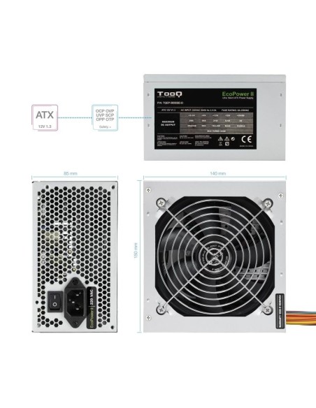 FUENTE  500W    ATX TOOQ       TQEP-500SSE-O PN: TQEP-500SSE-O EAN: 8433281007192   