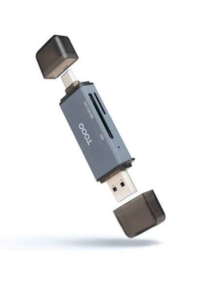 LECTOR EXT. TOOQ TQR-3001G     USB TYPE C / USB TYPE A SD/TF PN: TQR-3001G EAN: 8433281015609   