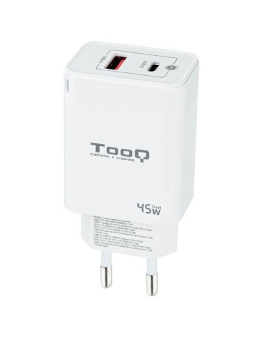 CARGADOR  5V ENCHUFE TOOQ 1 X  TYPE C X 1 USB A...