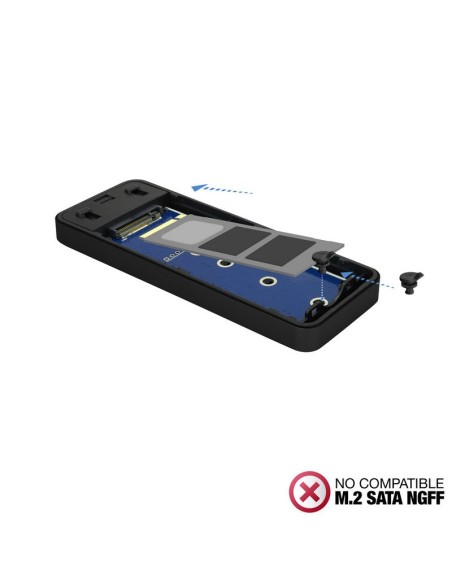 CAJA M.2 NVME USB 3.1 TOOQ     TQE-2280B NEGRO PN: TQE-2280B EAN: 8433281009912   