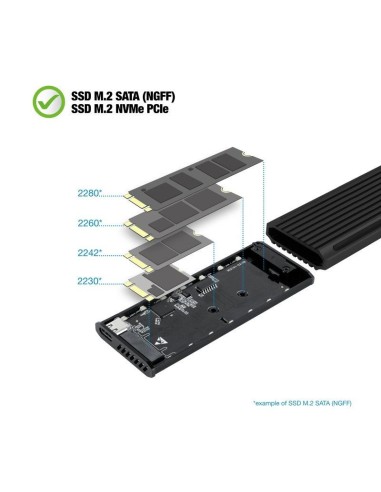 CAJA M.2 NVME USB 3.1 TOOQ     TQE-2222B NEGRO...